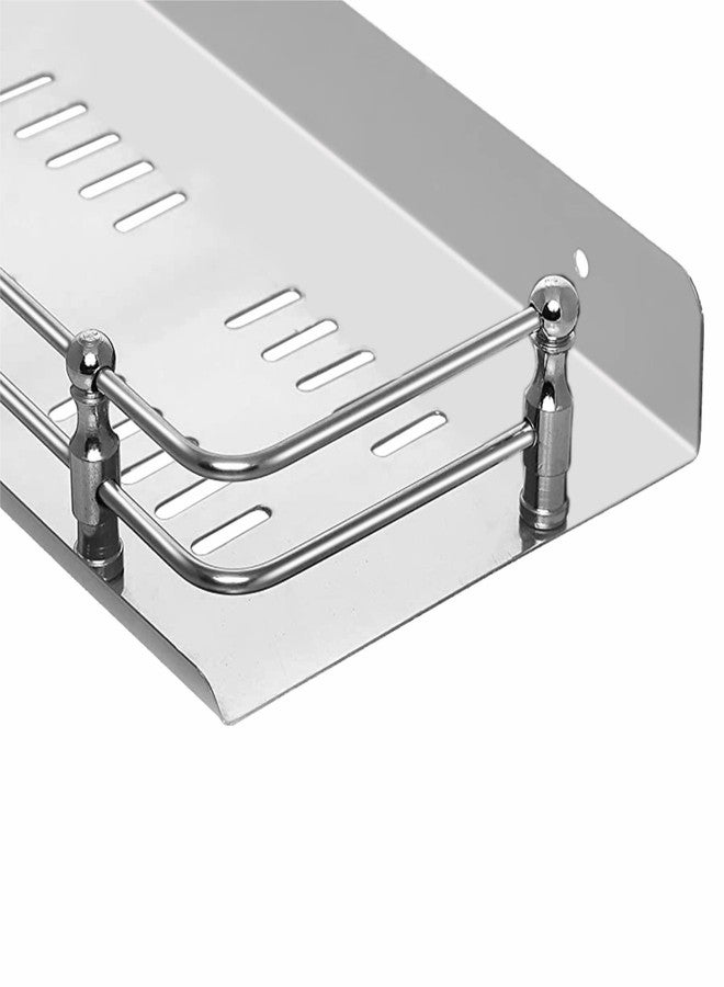KEEPWELL Stainless Steel Glossy Shelf for Bathroom, Kitchen (Silver, 9 Inch) - Image 4